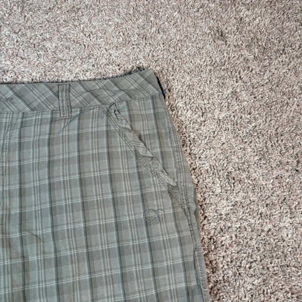 Vintage 90s Ocean Pacific Plaid Chino Shorts Baggy Grunge Skate Olive Size‎ 34